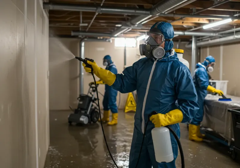 Basement Sanitization and Antimicrobial Treatment process in Fayette County, WV