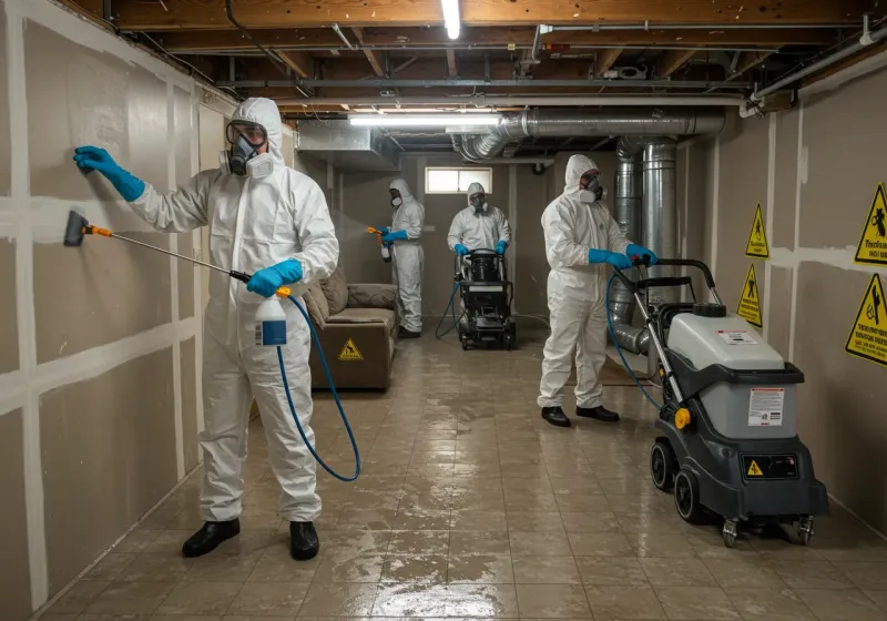 Basement Moisture Removal and Structural Drying process in Fayette County, WV